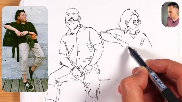Loose ink FIGURE SKETCHING process & simple wash смотреть онлайн
