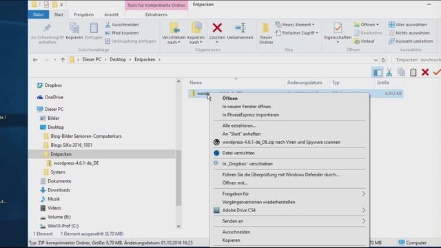 ZIP-Datei entpacken mit Windows Explorer - 2 Möglichkeiten zum Entpacken von Dateien mit Windows смотреть онлайн