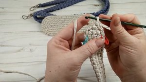 Овал крючком из шнура. ДОНЫШКО для вязаной сумки .Crocheting