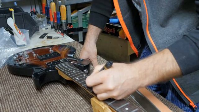 IBANEZ GART60-WNS - szlif progów +wymiana gniazda , setup смотреть онлайн