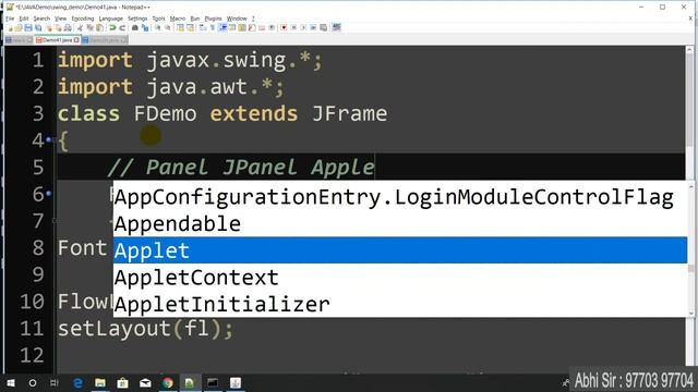 Swing in java in Hindi part 47 смотреть онлайн