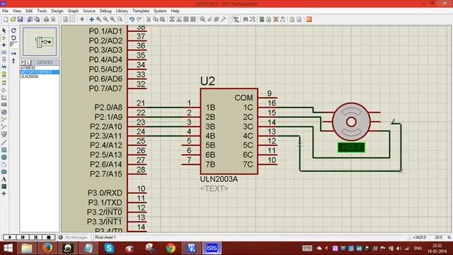 Interfacing Of Unipolar Stepper Motor Through 8051 In ISIS Proteus