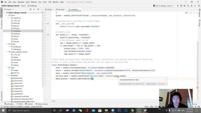Logging Community Service Hours Feature! | Python & Django Project-Based Tutorial | Ep. 7 смотреть онлайн