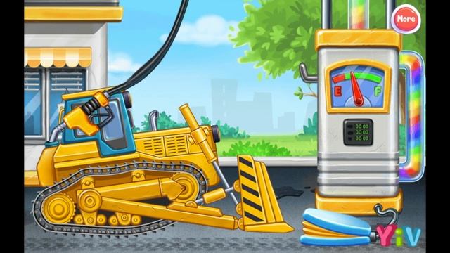 Завод тракторов. Игра для малышей. Собираем строительную технику и машины. Tractor factory. смотреть онлайн