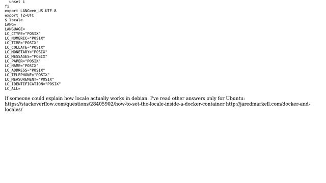 Set locale in debian stretch in Dockerfile for any user (2 Solutions!!) смотреть онлайн