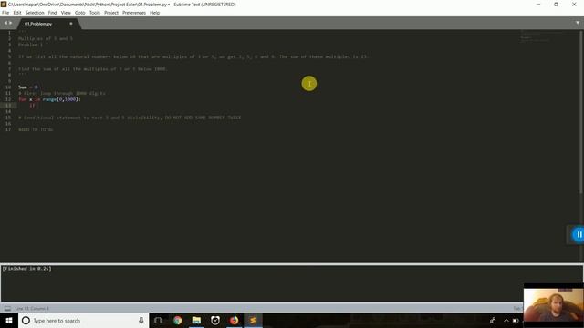 Project Euler - Problem 01 - Python 3 смотреть онлайн