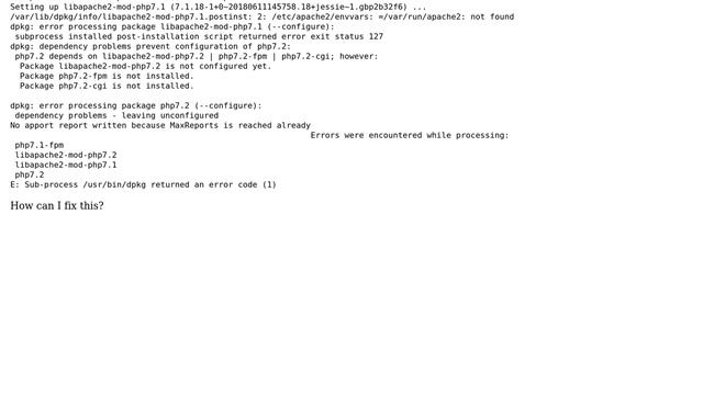 How can I fix error during install a package with APT in Ubuntu? смотреть онлайн