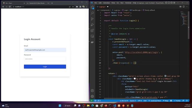 Rest API Laravel Sanctum & Single Page Applications part5 - Frontend Login Component React - Part2 смотреть онлайн