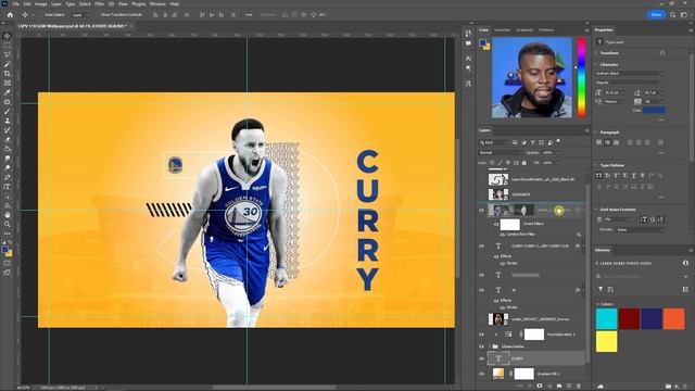 How to Design a Basketball Sports Wallpaper in Photoshop — How to Use Adobe Photoshop (Part 34) смотреть онлайн