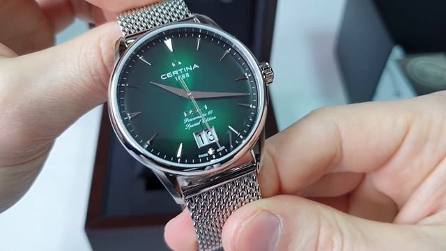 Космически зеленая CERTINA DS-1 BIG-DATE Powermatic 80 Special Edition смотреть онлайн