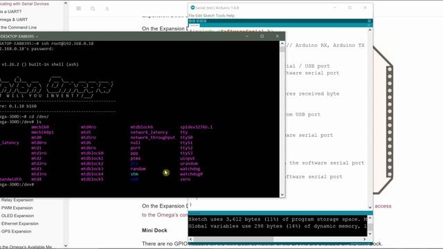 Interfacing Onion Omega2 with Arduino using UART - Part 3 смотреть онлайн