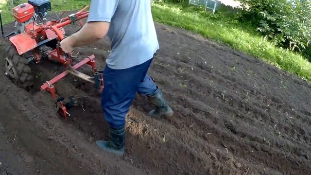 Нарезаем грядки окучниками для посадки клубники смотреть онлайн