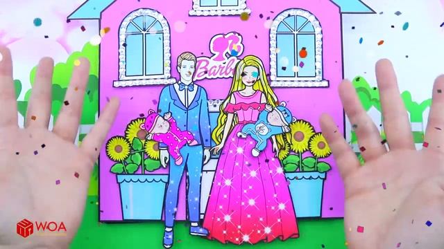 Бумажные Куклы Одеваются - Барби Номер Твин Украсить Бумажное Искусство - Barbie Story & Crafts смотреть онлайн