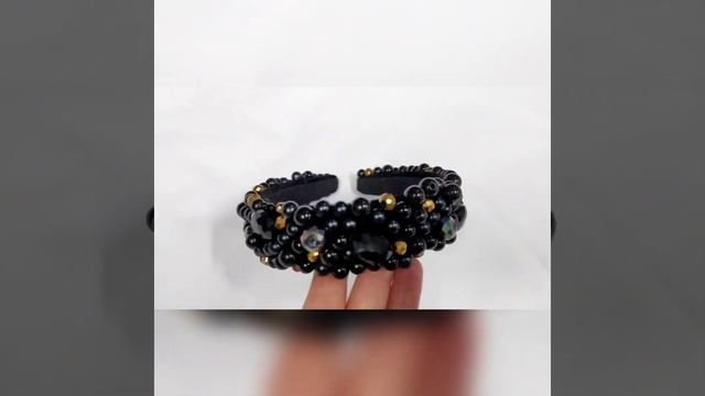 Черный жемчужный ободок для волос смотреть онлайн