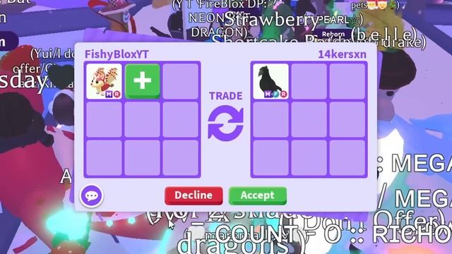 Trading MEGA STRAWBERRY SHORTCAKE BAT DRAGON in Adopt Me! смотреть онлайн