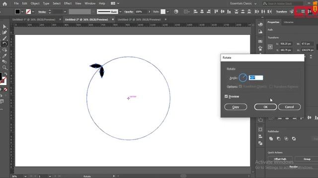 Adobe Illustrator Tutorial: Perfect Rotation Object | How to Use the Rotate Tool in Illustrator [HD смотреть онлайн