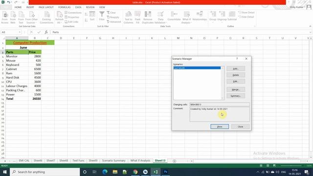 Excel Data Tab What If Analysis Option (Scenario Manager, Goal Seek, Data Table)|| in Hindi Tutoria смотреть онлайн