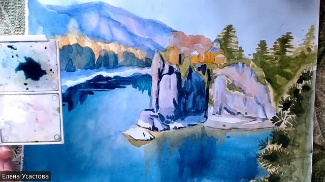"Алтай, остров Патмос" Акварель с Еленой Усастовой смотреть онлайн