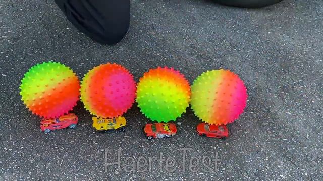 EXPERIMENT Car vs Rainbow Ball Crushing Crunchy & Soft Things by Car! смотреть онлайн