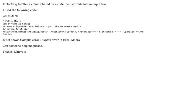 VBA Code for filtering a column using Input Box (2 Solutions!!) смотреть онлайн