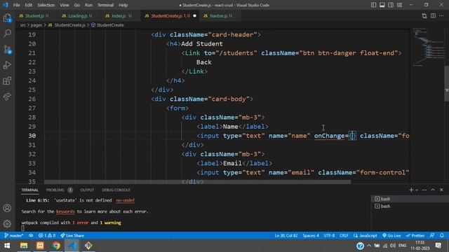 React JS CRUD - Complete react crud using laravel api from scratch tutorial | React CRUD operation смотреть онлайн