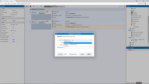 Construct 3 Tutorial - Playing Sounds and Music