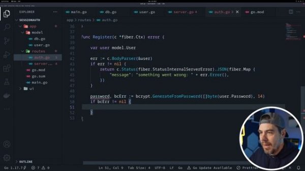 Server Side Session Authentication | Go with Vue.js Authentication