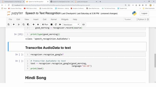 Speech to Text Recognition using SpeechRecognition API by Google смотреть онлайн