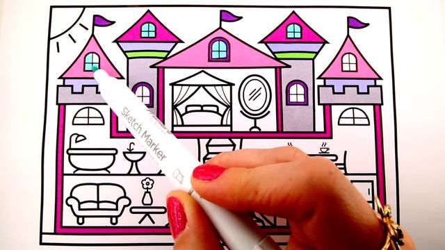 How to Draw a CASTLE for Kids ???CASTLE Drawing for Kids | Castle Coloring Pages for Kids смотреть онлайн