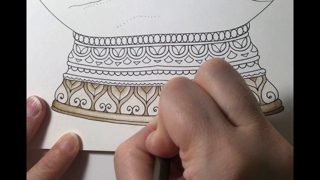 Johanna Basford Johanna’s Christmas | Snow Globe Part 1: How To Colour The Base