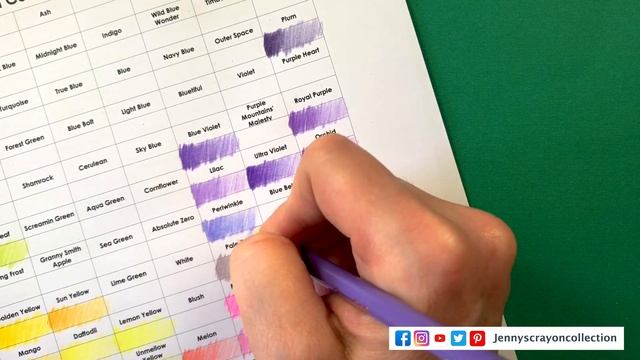 120 Crayola Colored Pencils Color Swatches! смотреть онлайн