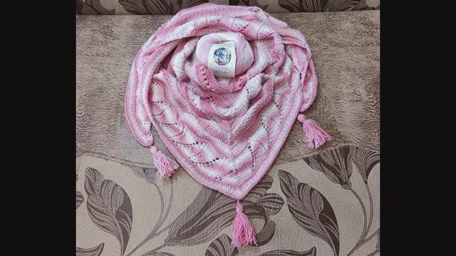 Бактус. Обзор готовой работы. Бактус спицами из пряжи Alize beby wool смотреть онлайн