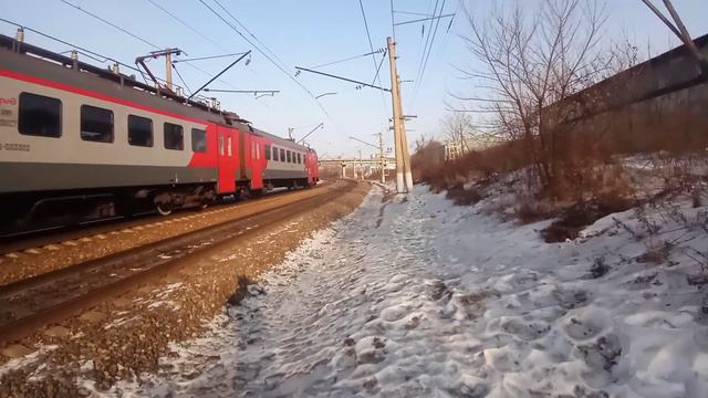 Электропоезд ЭП3Д-0033 сообщением Партизанск-Владивосток. смотреть онлайн