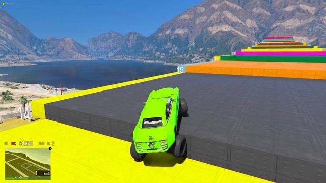 КАК ДАЛЕКО ВНЕДОРОЖНИК ИЗ БУДУЩЕГО СМОЖЕТ ЗАБРАТЬСЯ ПО СТУПЕНЬКАМ ЛЕСТНИЦЫ?! ЭКСПЕРИМЕНТЫ ГТА 5 смотреть онлайн