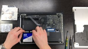 Установка OptiBay на MacBook Pro / Установка SSD
