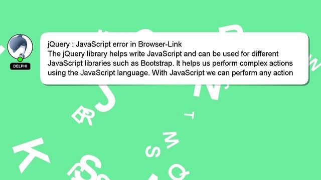 jQuery : JavaScript error in Browser-Link смотреть онлайн