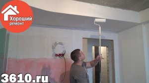 Покраска потолка из гипсокартона