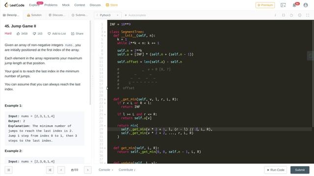 [leetcode-45] Практика: прыжки лягушки (с segment tree) смотреть онлайн