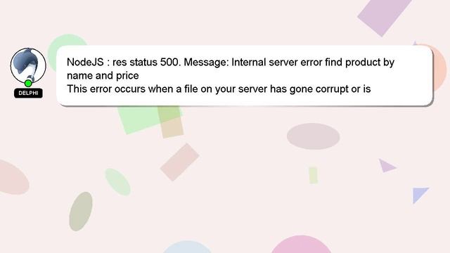 NodeJS : res status 500. Message: Internal server error find product by name and price смотреть онлайн