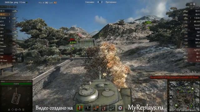 WOT: - КВ-1С - 4 фрага смотреть онлайн