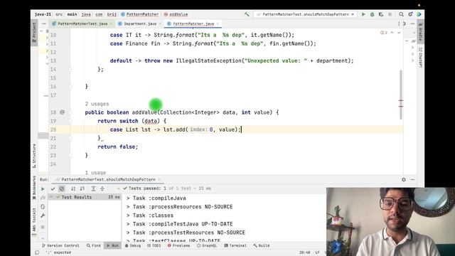 Pattern matching in java | Types of pattern matching in java 21 смотреть онлайн