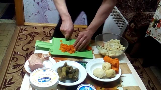 Оливье по-мужски(без травы))) смотреть онлайн