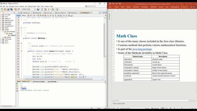 Java Math class смотреть онлайн