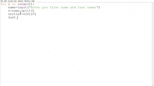 Python program to print initials of name and surname смотреть онлайн