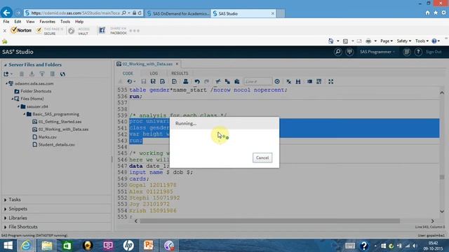SP20 Proc SQL n Fetching data from database in SAS смотреть онлайн