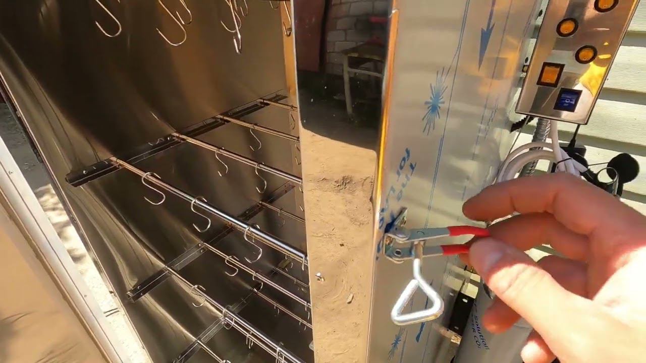 Коптильный шкаф для холодного и горячего копчения (модель ss400l) смотреть онлайн