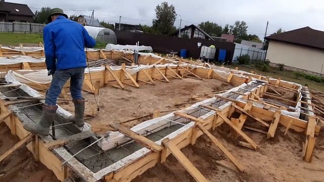 Фундамент для дома из блоков. смотреть онлайн