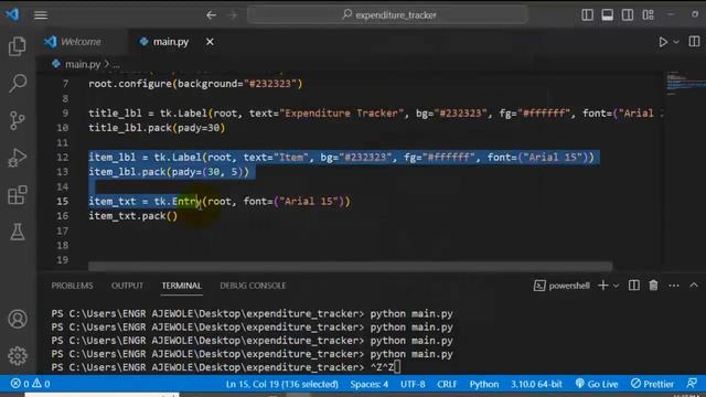 Part 3 - Expenditure Tracker App Development with Python Tkinter, Pandas, Matplotlib and Scipy. смотреть онлайн