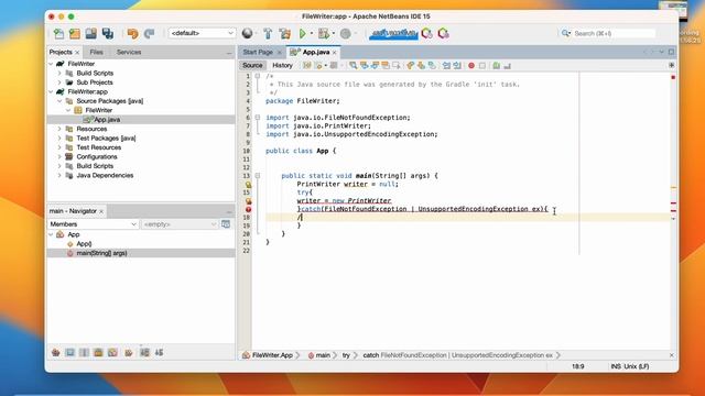 How to create a text file and write to it in NetBeans Java Gradle Project смотреть онлайн