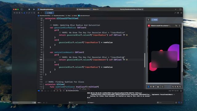 Glass Morphism SwiftUI - Glass Card Effect - Xcode 14 - SwiftUI Tutorials